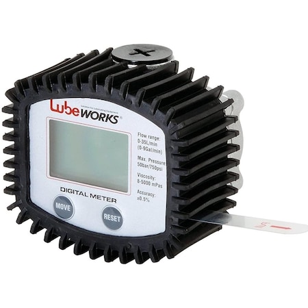 Lubeworks 1-35LPM - 1-10GPM Digital Oil Control Meter TRI-15210352